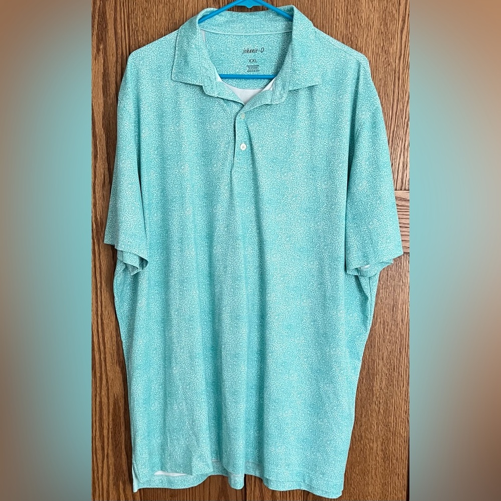 Johnnie-O Cay green golf polo shirt. Sz XXL.